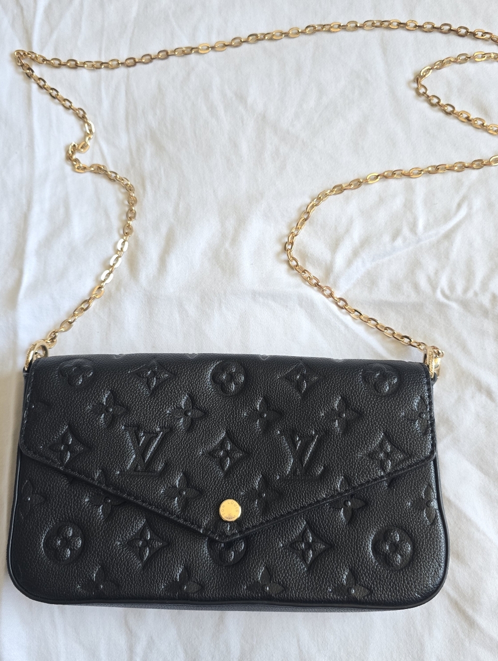Inspired Black Monogram Crossbody